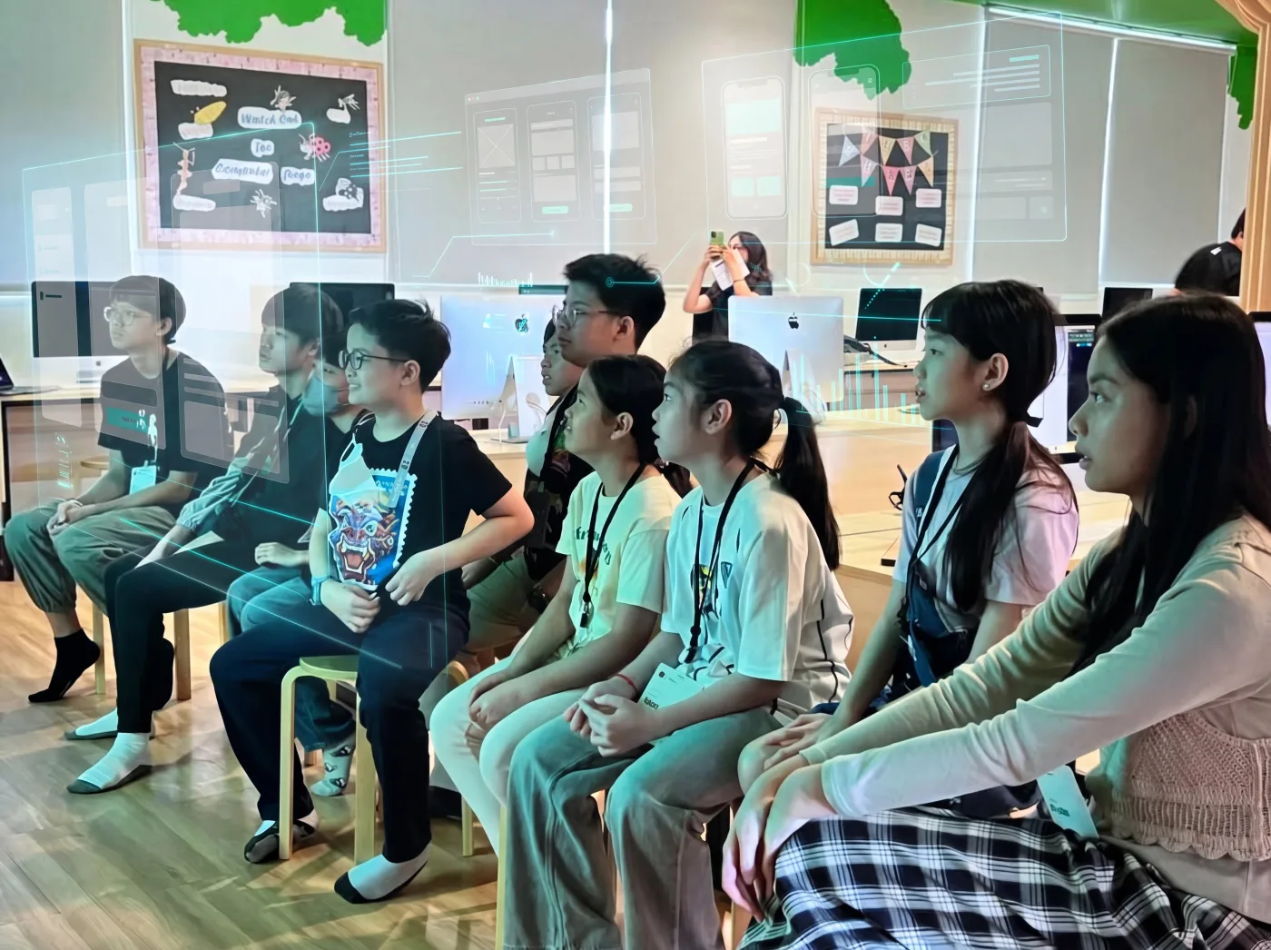 Students focused during a Saturday session