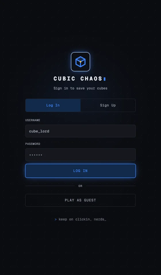 Cubic Chaos — app by @Train